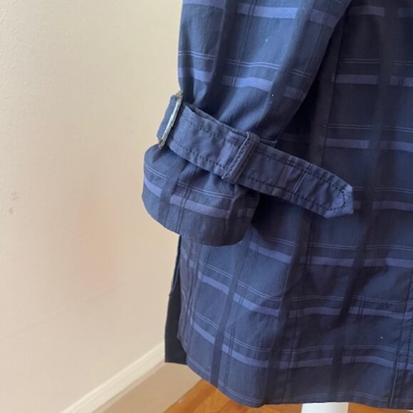 Banana Republic Navy Trench Coat - Picture 4 of 8
